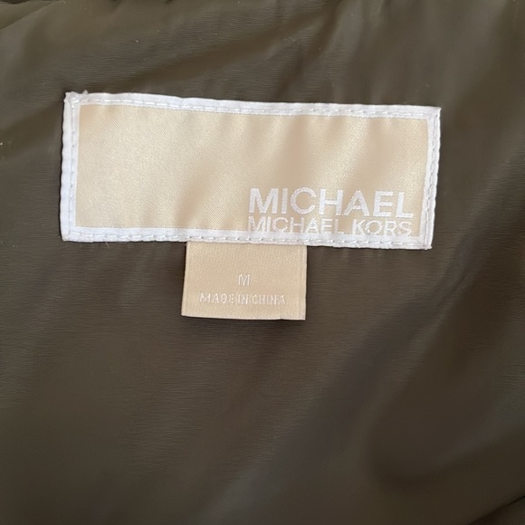Michael Kors Green Field Jacket Lots of Pockets and Hood - Picture 2 of 4